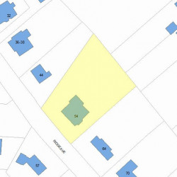 54 Ridge Ave, Newton, MA 02459 plot plan