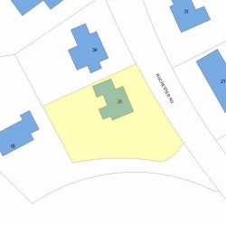 26 Rochester Rd, Newton, MA 02458 plot plan