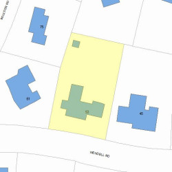 53 Wendell Rd, Newton, MA 02459 plot plan