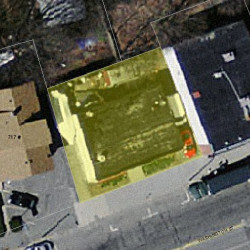 709 Washington St, Newton, MA 02458 aerial view