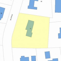 75 Dalton Rd, Newton, MA 02459 plot plan