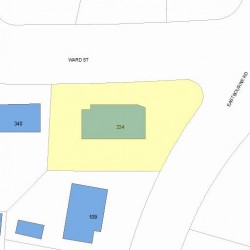 334 Ward St, Newton, MA 02459 plot plan