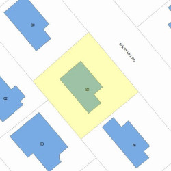 82 Shady Hill Rd, Newton, MA 02461 plot plan