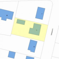 11 Freeman St, Newton, MA 02466 plot plan