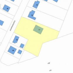 54 Evergreen Ave, Newton, MA 02466 plot plan