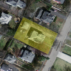 43 Evergreen Ave, Newton, MA 02466 aerial view
