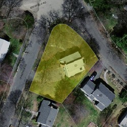 57 Devonshire Rd, Newton, MA 02468 aerial view