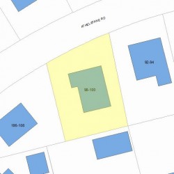 100 Athelstane Rd, Newton, MA 02459 plot plan