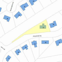 66 Cragmore Rd, Newton, MA 02464 plot plan