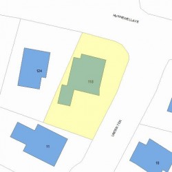 118 Hunnewell Ave, Newton, MA 02458 plot plan