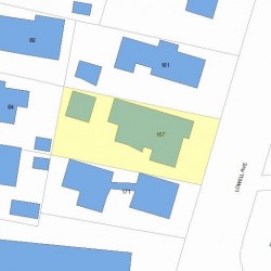 167 Lowell Ave, Newton, MA 02460 plot plan