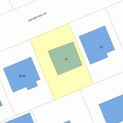 26 Kensington Ave, Newton, MA 02465 plot plan