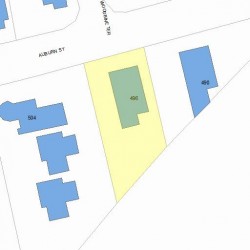 496 Auburn St, Newton, MA 02466 plot plan