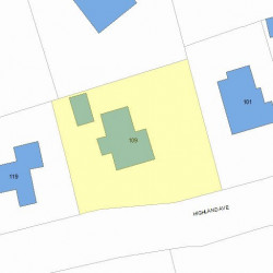 109 Highland Ave, Newton, MA 02465 plot plan