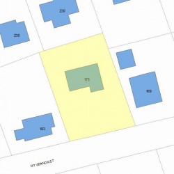 175 Mount Vernon St, Newton, MA 02465 plot plan