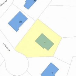 10 Lorraine Cir, Newton, MA 02468 plot plan