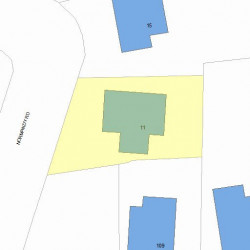 11 Normandy Rd, Newton, MA 02466 plot plan