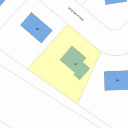 78 Larchmont Ave, Newton, MA 02468 plot plan