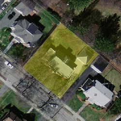 17 Locksley Rd, Newton, MA 02459 aerial view
