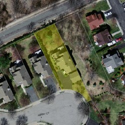 24 Kerry Ct, Newton, MA 02465 aerial view