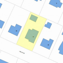 34 Leslie Rd, Newton, MA 02466 plot plan