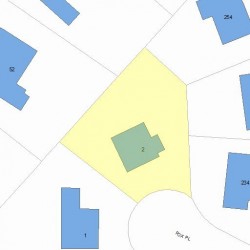 2 Fox Pl, Newton, MA 02459 plot plan