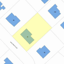 46 Larchmont Ave, Newton, MA 02468 plot plan