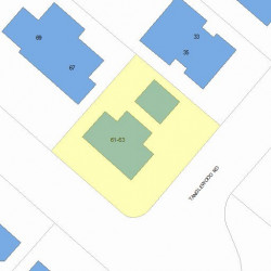 61 Tanglewood Rd, Newton, MA 02459 plot plan