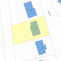 35 Baker Pl, Newton, MA 02462 plot plan