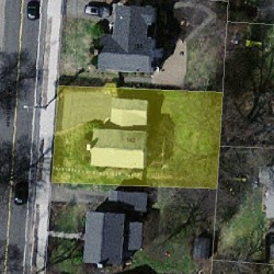 142 Winchester St, Newton, MA 02461 aerial view