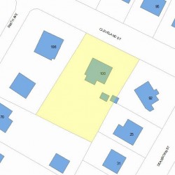 100 Cleveland St, Newton, MA 02465 plot plan