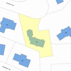 83 Winston Rd, Newton, MA 02459 plot plan