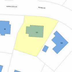 166 Ridge Ave, Newton, MA 02459 plot plan