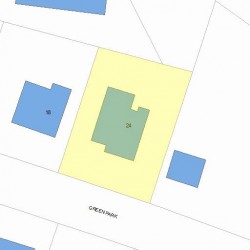 24 Green Park, Newton, MA 02458 plot plan