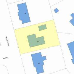 69 Mccarthy Rd, Newton, MA 02459 plot plan