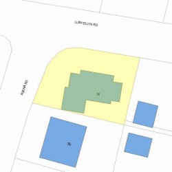 14 Llewellyn Rd, Newton, MA 02465 plot plan