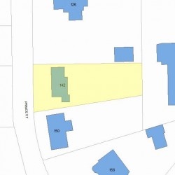 142 Prince St, Newton, MA 02465 plot plan