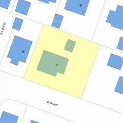 81 Eliot Ave, Newton, MA 02465 plot plan