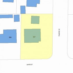 507 Ward St, Newton, MA 02459 plot plan