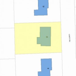54 Lovett Rd, Newton, MA 02459 plot plan