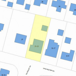 23 Winchester Rd, Newton, MA 02458 plot plan