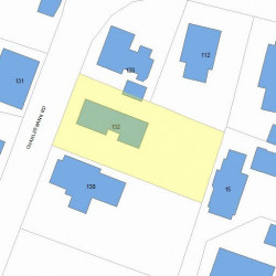 132 Charlesbank Rd, Newton, MA 02458 plot plan