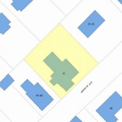 45 Ashmont Ave, Newton, MA 02458 plot plan