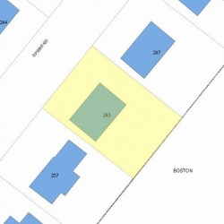 243 Spiers Rd, Newton, MA 02459 plot plan