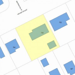 738 Watertown St, Newton, MA 02460 plot plan