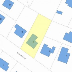 16 Marshfield Rd, Newton, MA 02459 plot plan