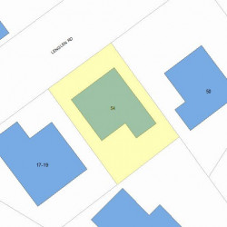 54 Lenglen Rd, Newton, MA 02458 plot plan