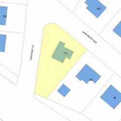 750 Chestnut St, Newton, MA 02468 plot plan