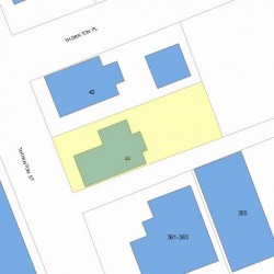 44 Thornton St, Newton, MA 02458 plot plan