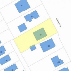 321 Albemarle Rd, Newton, MA 02460 plot plan